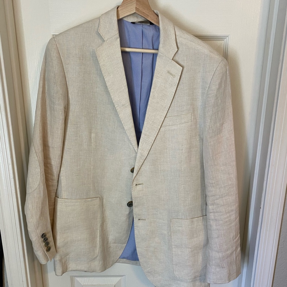 Linen Suit Jacket - Medium